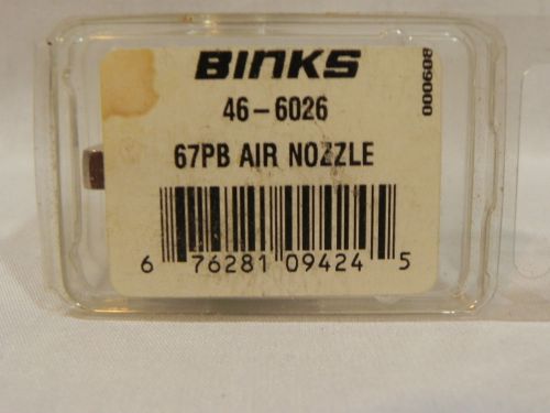 BINKS 46-6026 67B Air Nozzle 14.90 CFM @ 50 PSI ~ NEW OLD STOCK