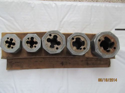 Die set - triad nye - 1&#034; 3/4&#034; 1/2&#034; 3/8&#034; 1/4&#034; 5 pieces with old dirty cardboard for sale