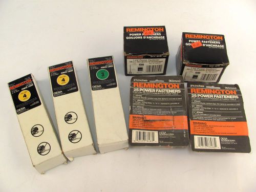 Remington power hammer fastener load pin box lot  2 1/2&#034; 3 4 1.5 2.5 1 1/2 for sale