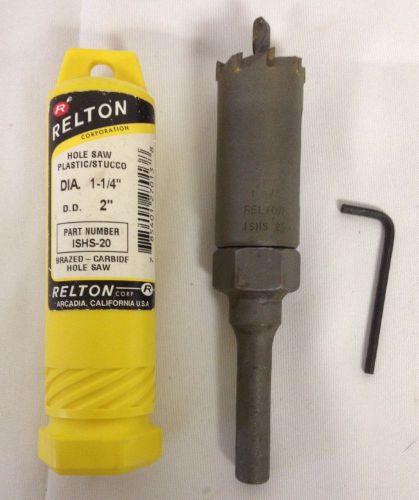 Relton ishs-20 carbide hole saw plastic/stuccoo for sale
