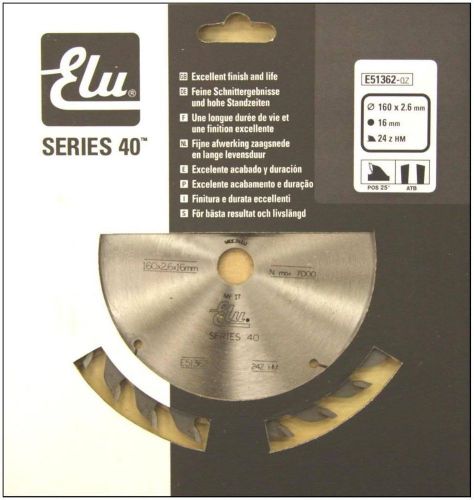 Elu e51362 - 160mm circular saw blade 160 x 16 24t for sale