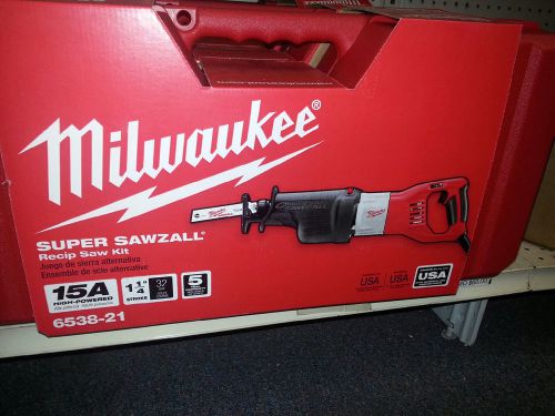 Milwaukee 6538-21 15.0 Amp Super Sawzall Reciprocating Saw