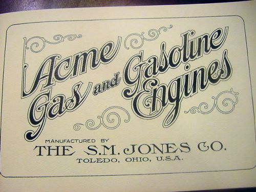 S.M. JONES OILFIELD GAS ENGINE CATALOG. HIGH QUALITY REPRINT STATIONARY HIT MISS