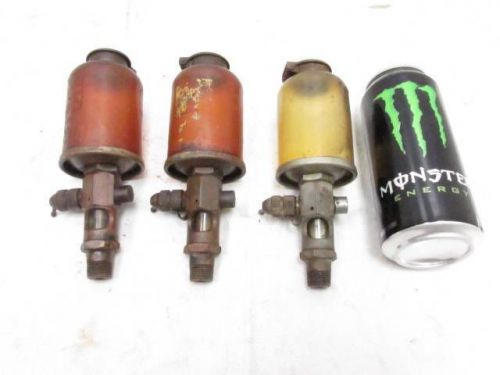 3 Antique Brass Gits Bros Mfg Gravity Feed Oiler Hit &amp; Miss Stationary Engine