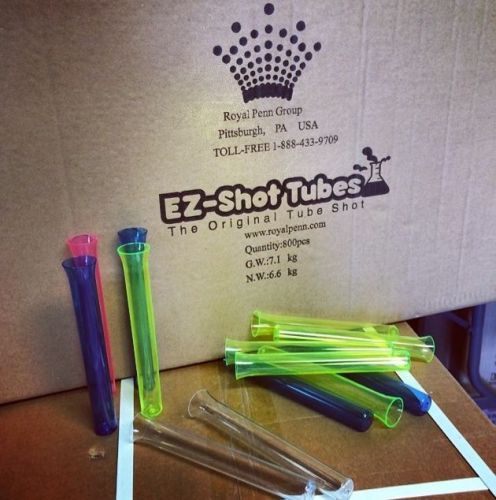 800 Assorted Color TEST TUBE SHOT TUBE BEAKER Bar Tooters 1oz Capacity