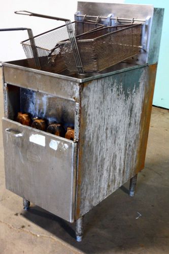 &#034; keating &#034;  stainless steel heavy duty commercial natural gas fryer for sale