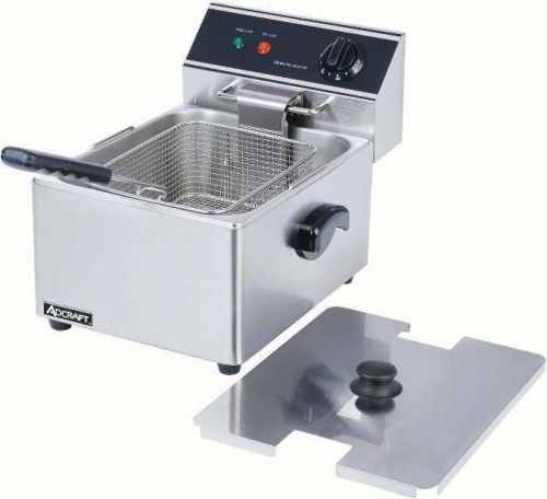 Adcraft (df-12l) single heavy duty countertop electric deep fryer with faucet . for sale