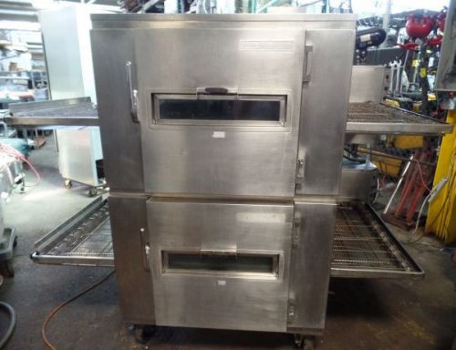 Lincoln Impinger Double Stack Natural Gas Conveyor Pizza Oven Model No: 1000