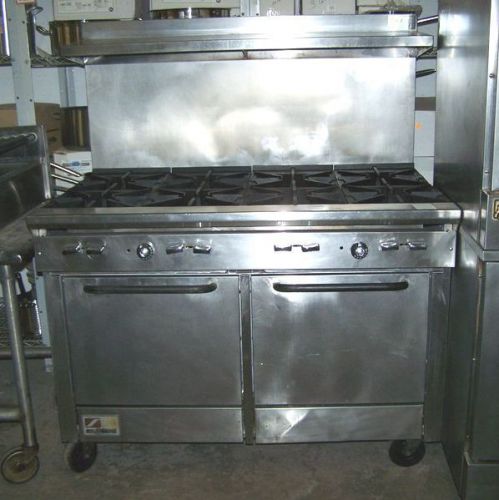 Southbend 8 burner with double oven on casters nsf natural gas model: x448ee for sale