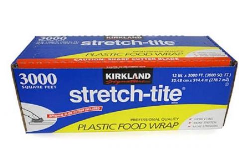 12&#034; x 3000&#039; Plastic Food Wrap Stretch-Tite Slide Cutter Kirkland Service Cling
