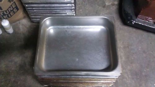 4 four stainless steel 1/2 sheet insert restaurant deli buffet pan nsf 50 more for sale