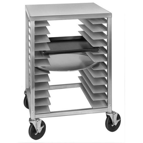 Half size pizza racks with worktable - 12 tray stand for sale