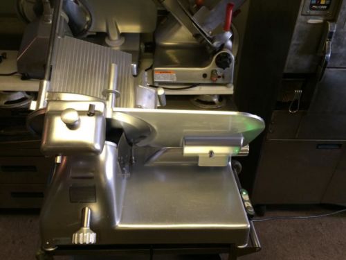 Sirman galileo-350 manual deli meat slicer with sharpener sliced meat 13.78th&#034; for sale