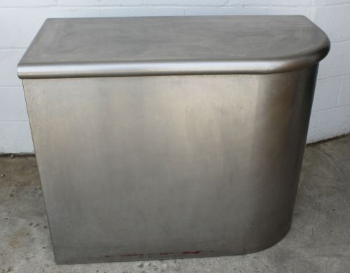 Vintage Stainless Steel Store Check Out Curved Counter Retro w/ Drawer