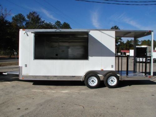 New 7x20 7 x 20 enclosed concession food bbq trailer for sale