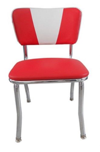 Retro Diner Chairs - V Back Style - New Chrome Frame - Commercial Quality