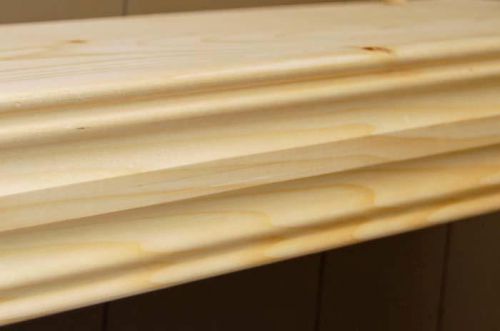 FLOATING SHELF ROUTED DETAIL 48&#034; LONG~UNFINISHED~GREAT QUALITY~NEW DESIGN