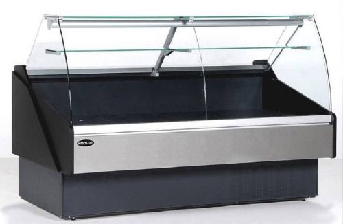 78w x 47h refrigerated curved glass cold deli meat display case (made in europe) for sale