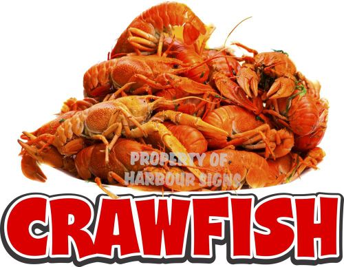 Crawfish Decal 14&#034; Concession Cajun Creole Food Truck Restaurant Vinyl Sticker