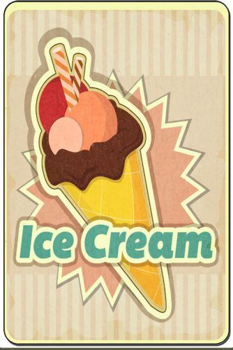 Icecream Ice Cream Retro Metal Sign Vintage Nostalgic home decor 8x12 SN-F018