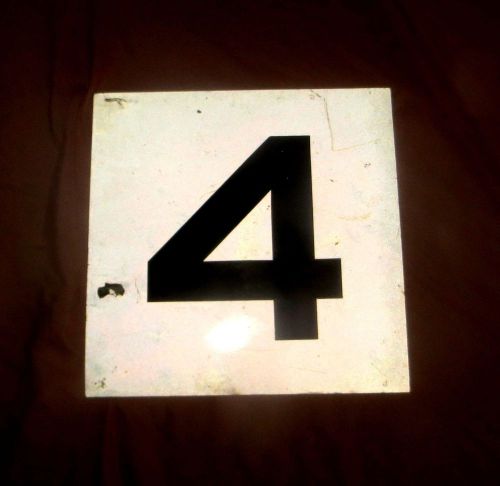 Number 4 sign 12&#034; x 12&#034; reflector metal sign