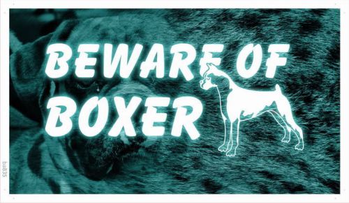 Ba835 beware of boxer dog pet warning banner shop sign for sale