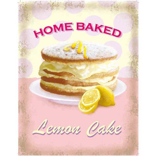 Lemon Cake Display Metal Sign