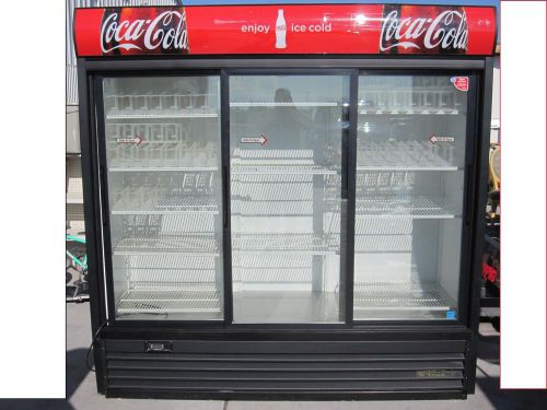 True gdm-69-em 3 door glass sliding door outdoor refrigerator elstat ems 55 for sale