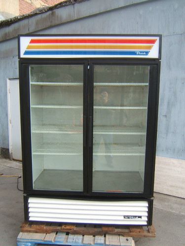 True GDM-49 Refrigerator 2 Glass Swing Door Commercial Display Merchandiser