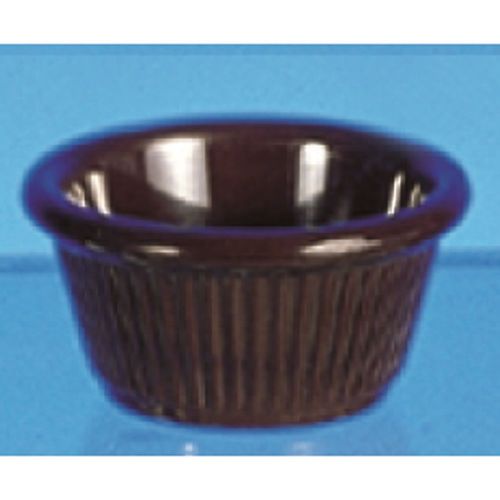 1 dz 2 oz non breakable fluted melamine ramekin ramekins chocolate nsf ml509c for sale