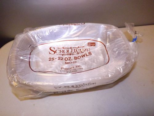 22oz 25 PACK SCROLLWARE Clear Serving Dishes HEAVYWEIGHT Anchor Hocking SBO-22