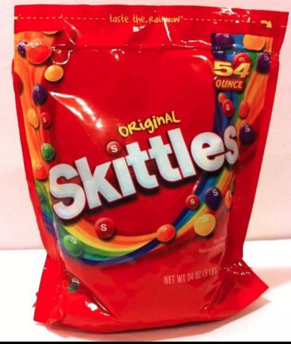 SKITTLES Candy 54 oz 3.37lb BULK Bag ORIGINAL FRUIT Vending Halloween Bulk PARTY