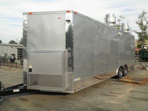 Concession Trailer 8.5&#039;x24&#039; Mag Wheels Appliances Event Catering Food (Silver)