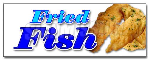 12&#034; FRIED FISH DECAL sticker fry fresh deep seafood chips sandwich crispy AYCE