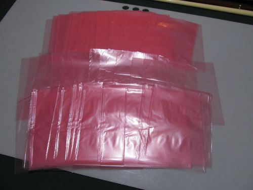 Flat poly bag 8 x 10 ,  2 mil thick  100  bags pink anti static smart tech bags for sale