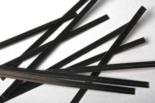 100 black 6&#034; plastic bag twist ties cello bag or general use for sale