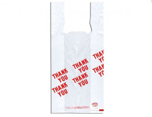 Set of 1000 pcs Plastic &#034;Thank you&#034; Bags 8x5x18&#034; Plastic Grocery Bags WHOLESALE