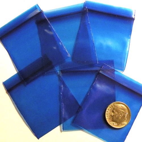 100 mini ziplock bags blue 1.5 x 1.5&#034;  apple brand baggies 1515 for sale
