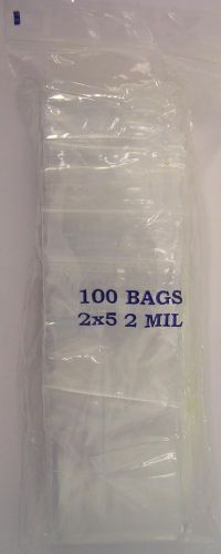 1000 L.D. Seal Poly Polyethylene Bags 2&#034; X 5&#034; X 2 mil Zip Lock