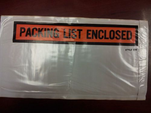 Pressure Sensitive Packing List Envelopes 1000 pcs. NEW 5.5”x10” C-16