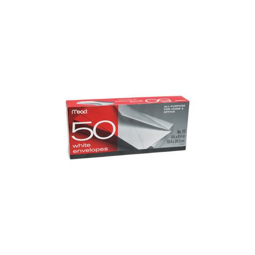 MEAD PAPER COMPANY 75050 #10 White Envelopes - 50-Pack