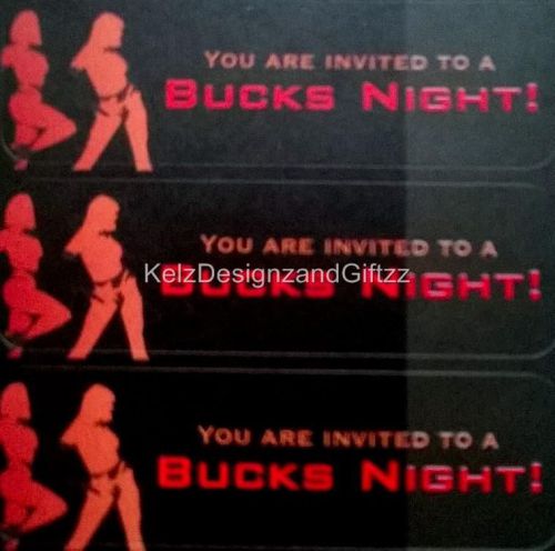 35 x Bucks Night Stickers Labels for Bachelor Party Envelopes Invitations Cards