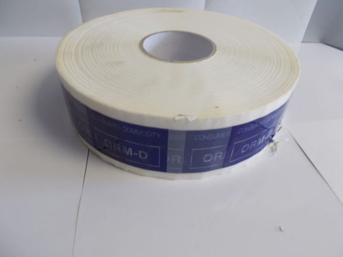 Big roll of orm-d consumer commodity tape / labels. 2.83&#034; x 1000 yards. save for sale
