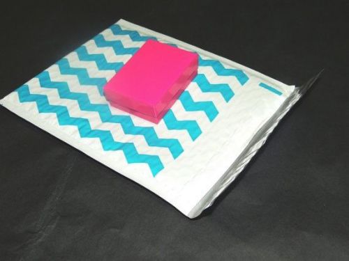 50 TEAL CHEVRON 6x9 Padded Poly Bubble Mailers Premium Quality Shipping Envlp.