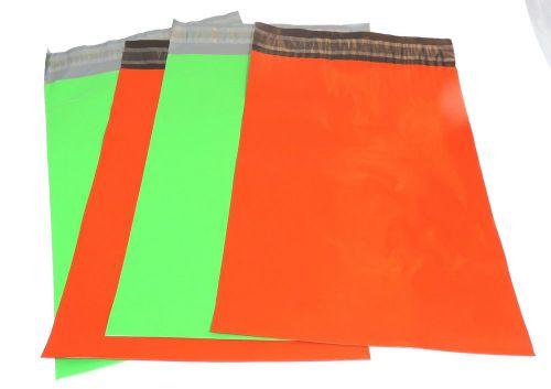 100 red &amp; green  6x9 flat poly mailers shipping postal envelope bags w/self seal for sale