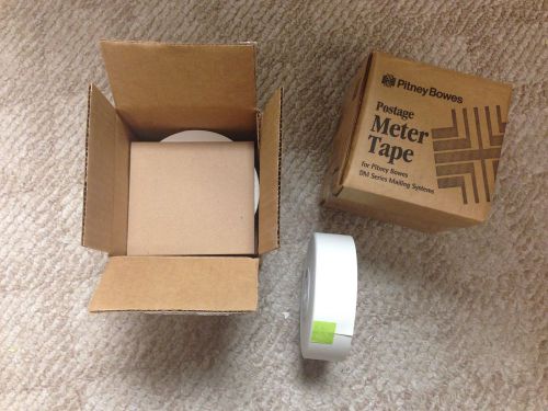 Box of 3 Rolls Pitney Bowes Postage Meter Tape White Adhesive