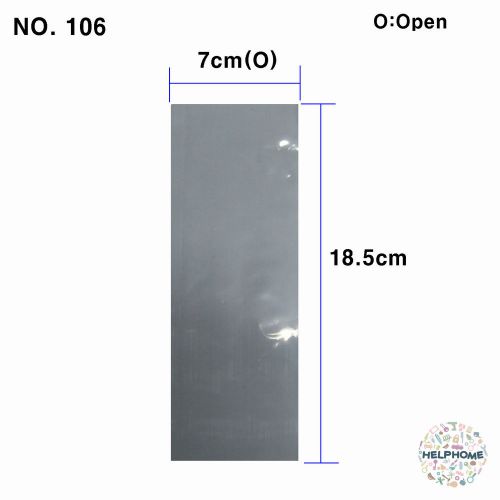 70 pcs transparent shrink film wrap heat seal packing 7cm(o) x 18.5cm no.106 for sale