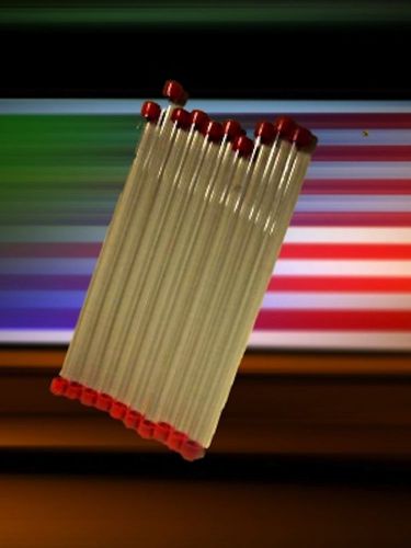 Usa tube clear plastic storage tubes &amp; red caps 7/8&#034; x 4 foot long for sale