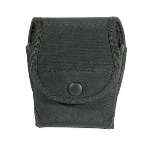 Blackhawk 44a152bk black double handcuff pouch/case w/front &amp; rear snap for sale