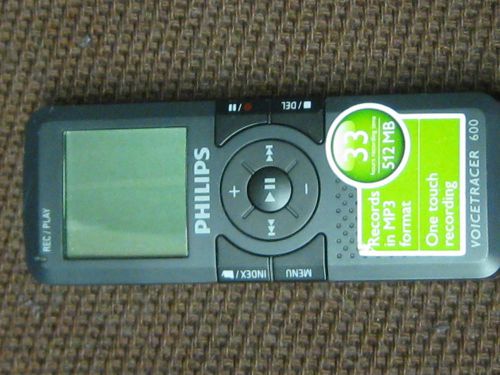 Philips Voice tracer 600, Voice Recorder  512MB 33 hours record time